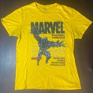 Marvel Black Panther yellow t shirt